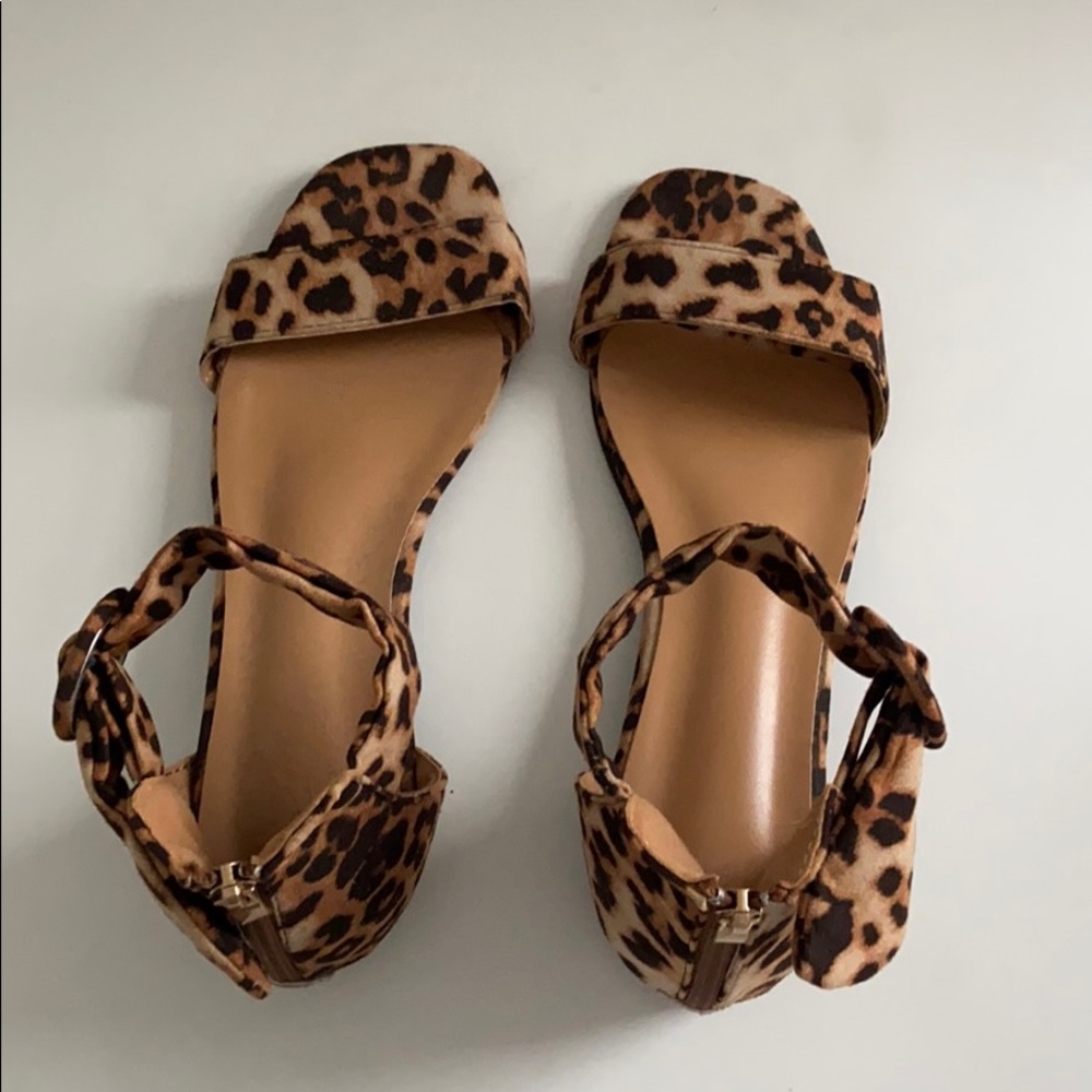 leopard print sandals